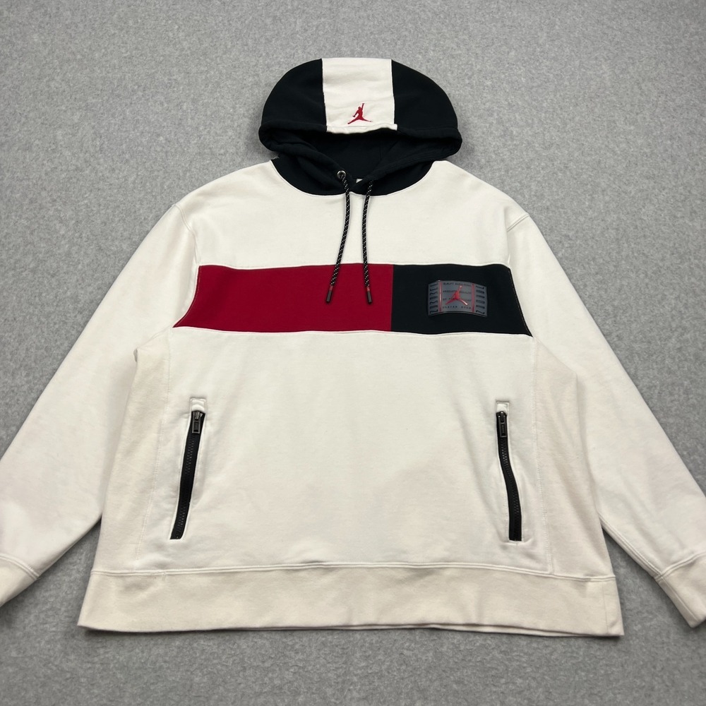 Nike Air Jordan Hoodie Men's XL White Legacy AJ11 XI Retro Sweatshirt CU1508-100